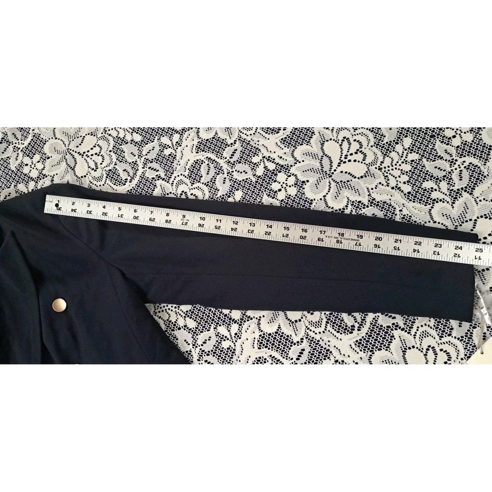 A New Day Double Breasted Blazer Size 12 Federal Blue Goldtone Buttons Lined NWT - Picture 9 of 11